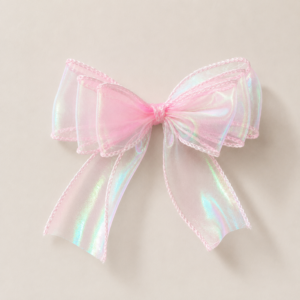 Pink Layered Organza Hair Bow