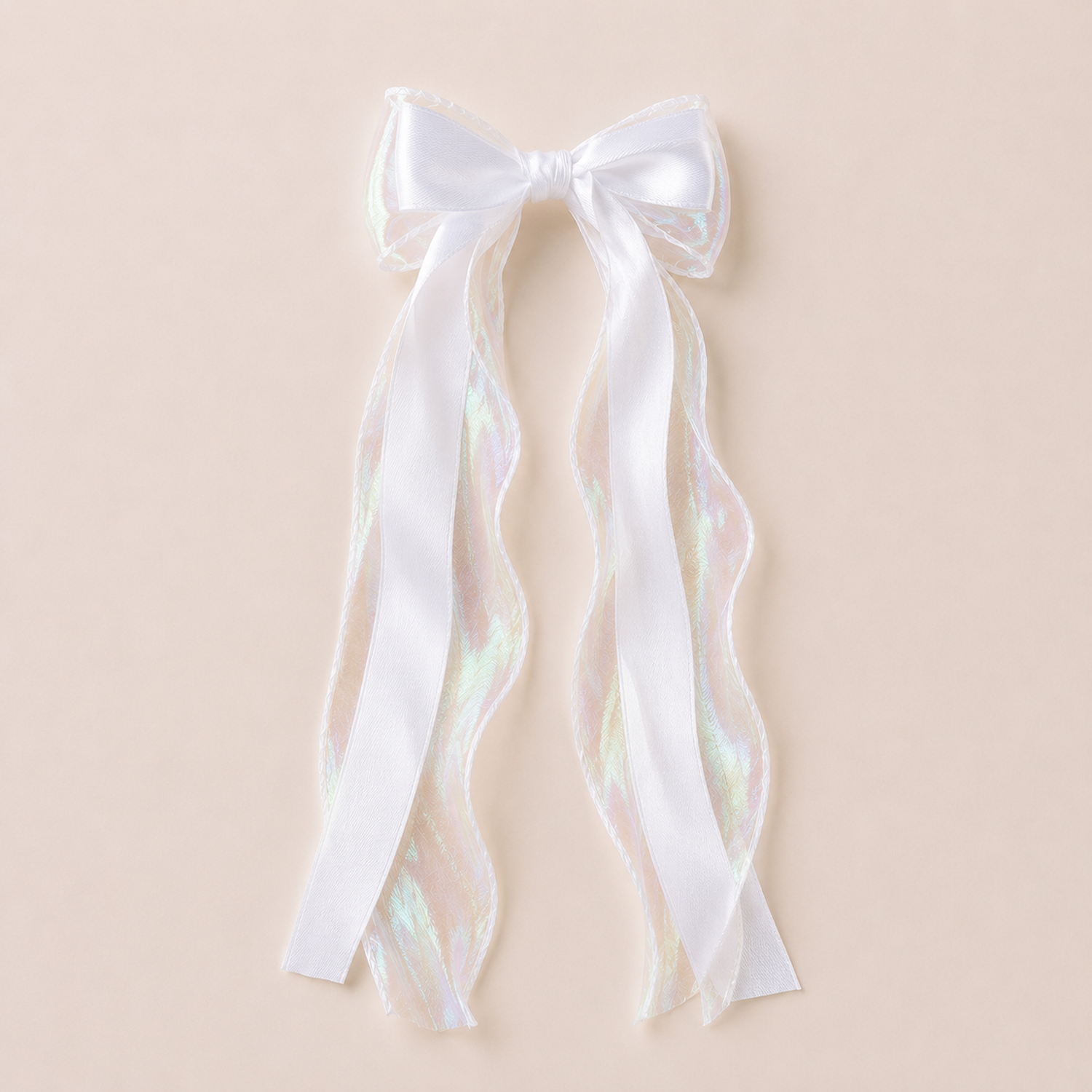 White Satin Organza Bow
