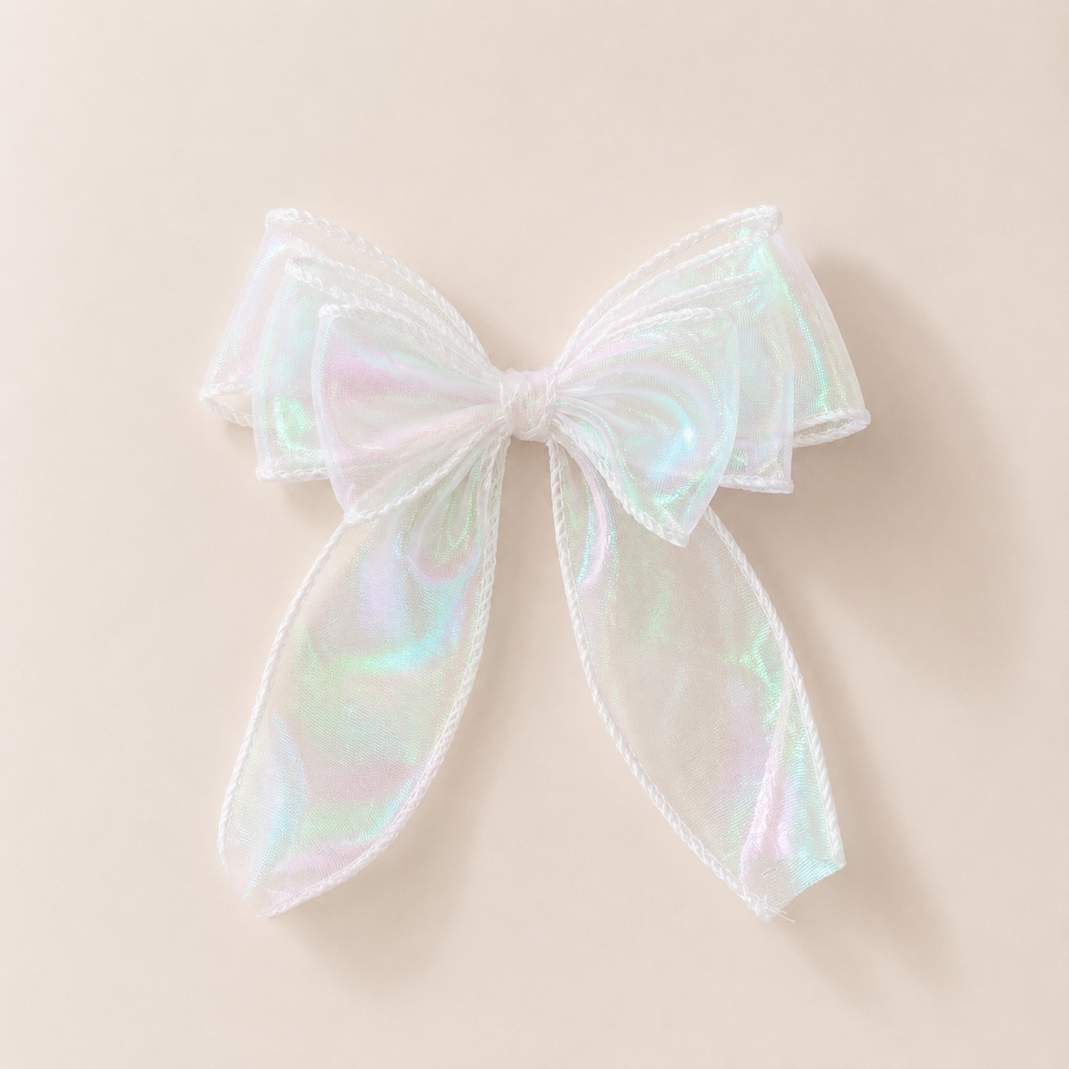 White Layered Organza Hair Bow