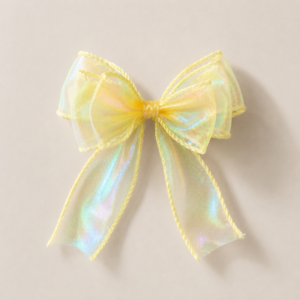 Yellow Layered Organza Hair Bow